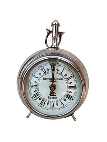 Handmade Antique Nikhil 7.5 Table Top Clock Desk Clock Hanging Clock Home Decor