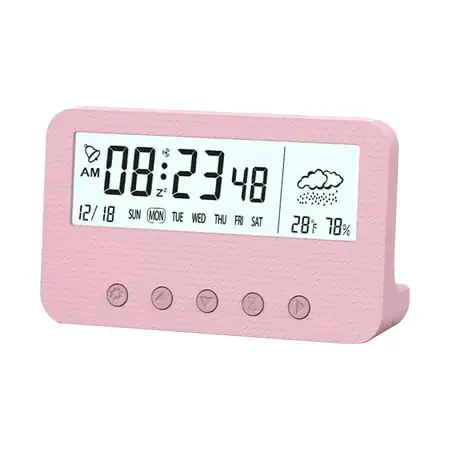 Harlier Digital Alarm Clock with Snooze, Small Clock/Table Clock, 5 . 5 LED Digital Calendar, 12 /