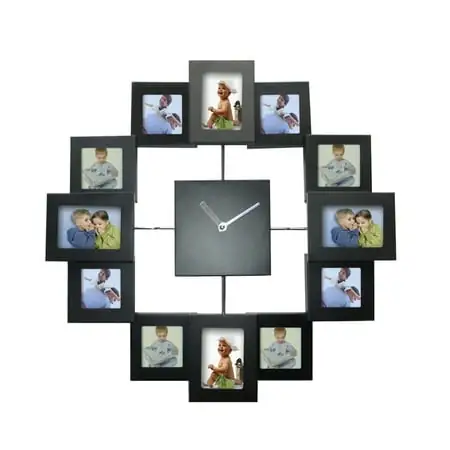 Hemoton 14 Inch Frame Fashion Clock Metal Frame Wall Clock Color Paint Aluminum Frame Clock without