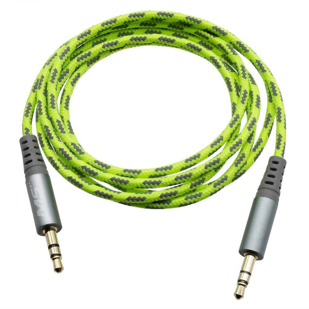 Hi-Vis 4 ft. Aux Cable, Yellow