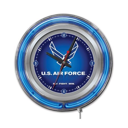 Holland Bar Stool Co. United States Air Force Double Neon Wall Clock