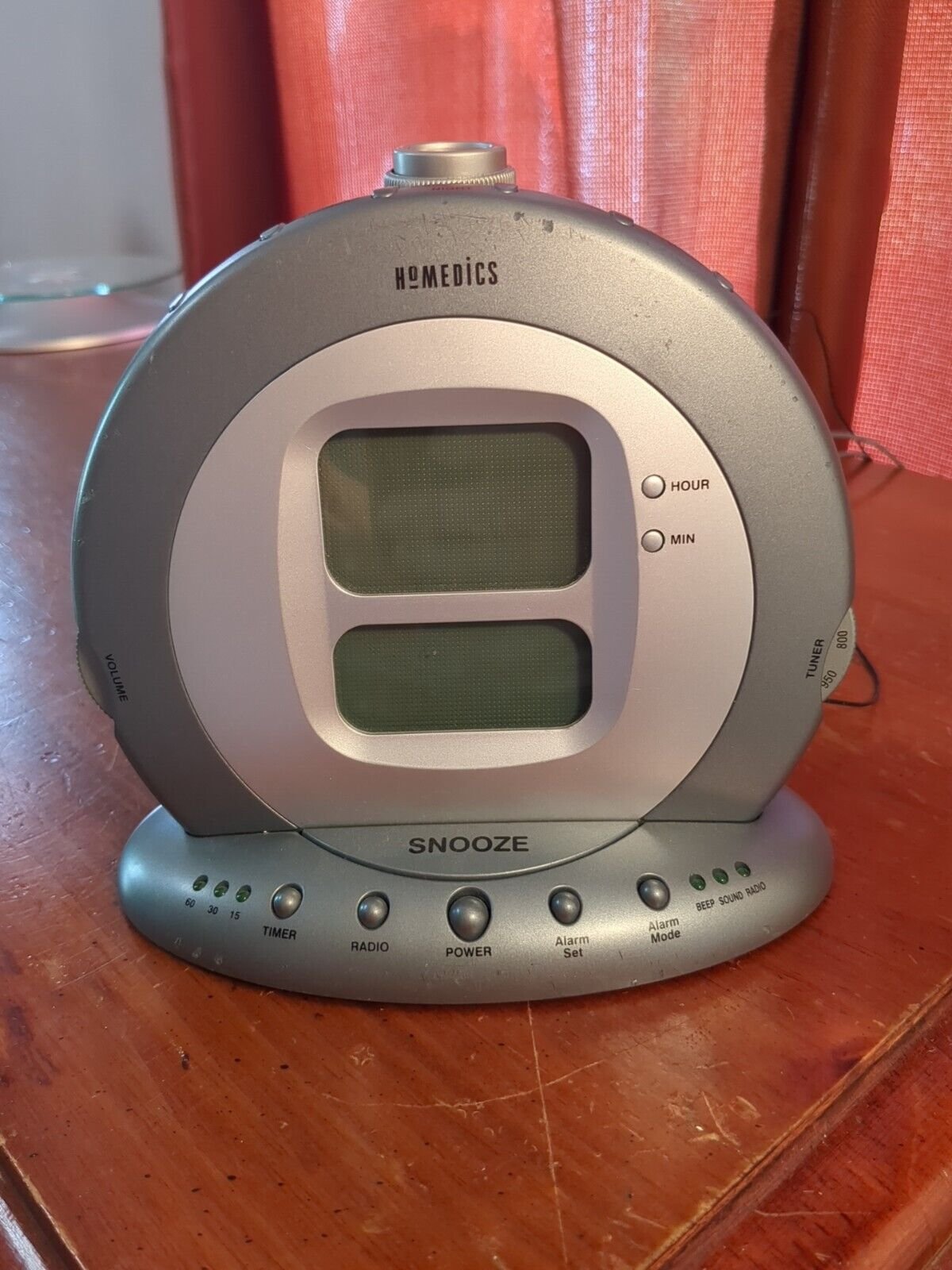 Homedics Soundspa Projection Alarm Clock Radio 6 Nature Sleep Sounds SS-5000