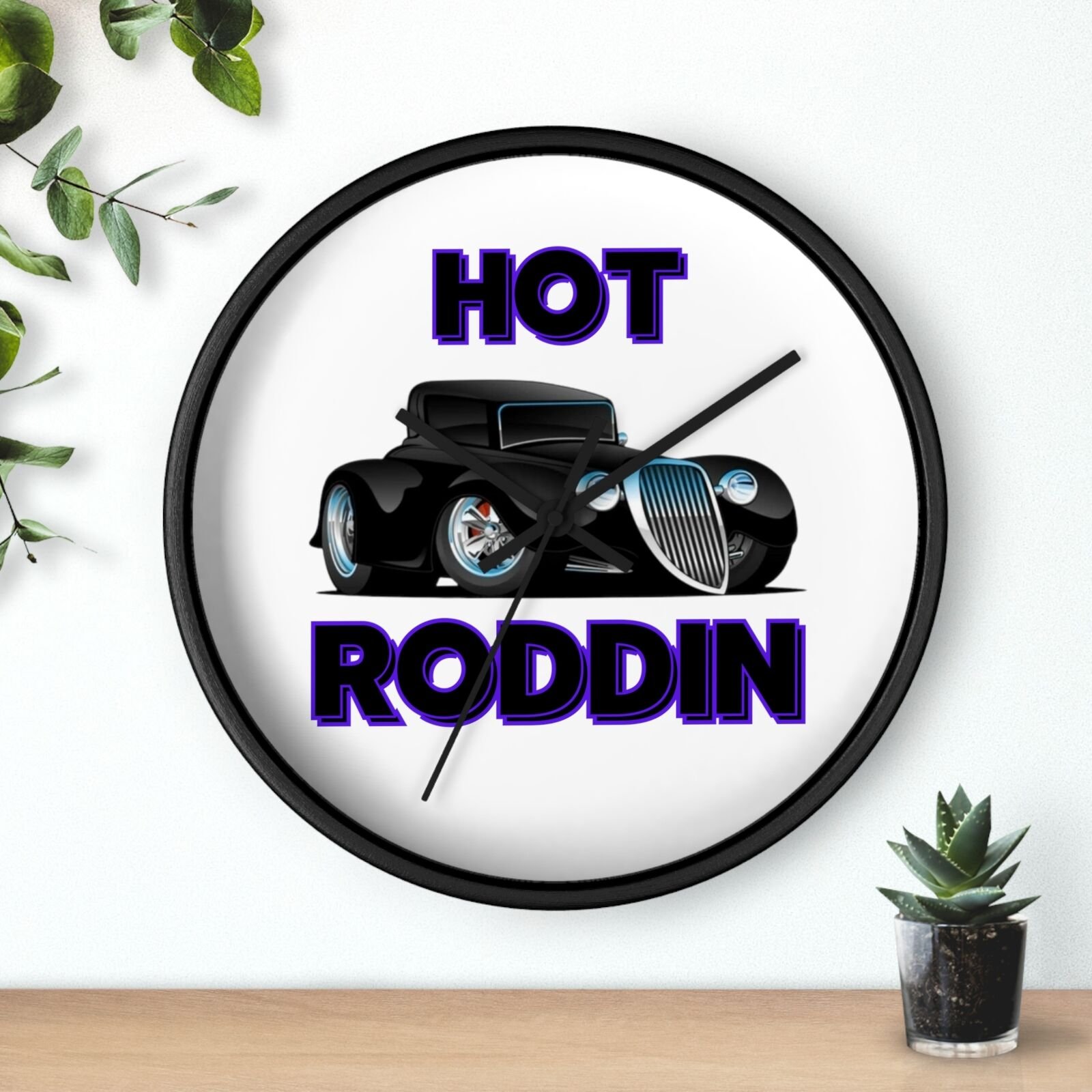 Hot Roddin Wall Clock Racing, Muscle car, Classic car, Hot Rod, Man Caves