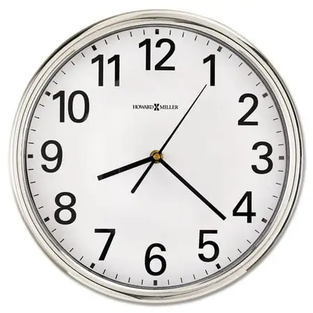 Howard Miller 625 561 Hamilton 12 in Howard Miller 625 561 Hamilton 12 in. Silver Frame Wall Clock image
