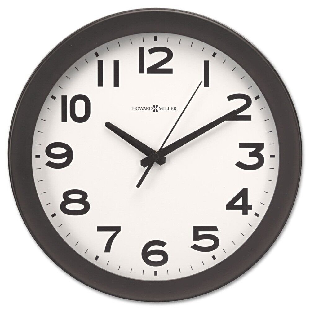 Howard Miller 625485 13 . 5 in Howard Miller 625485 13 . 5 in. Diameter Kenwick Wall Clock Black Case New image