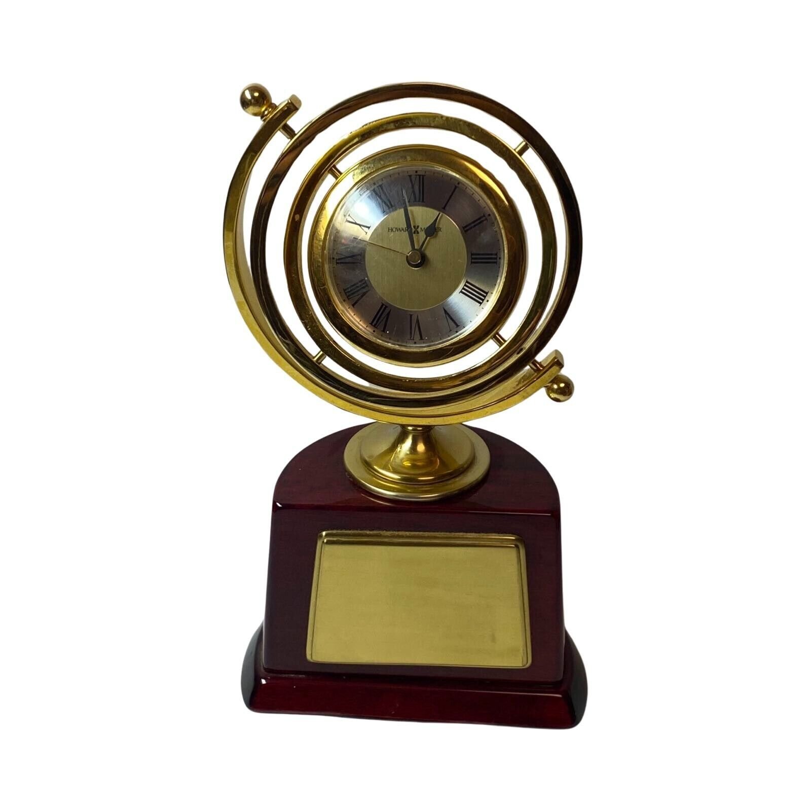 Howard Miller 645-529 Gimbal Gold Desk Clock Swivel Time Turner Maritime Brass