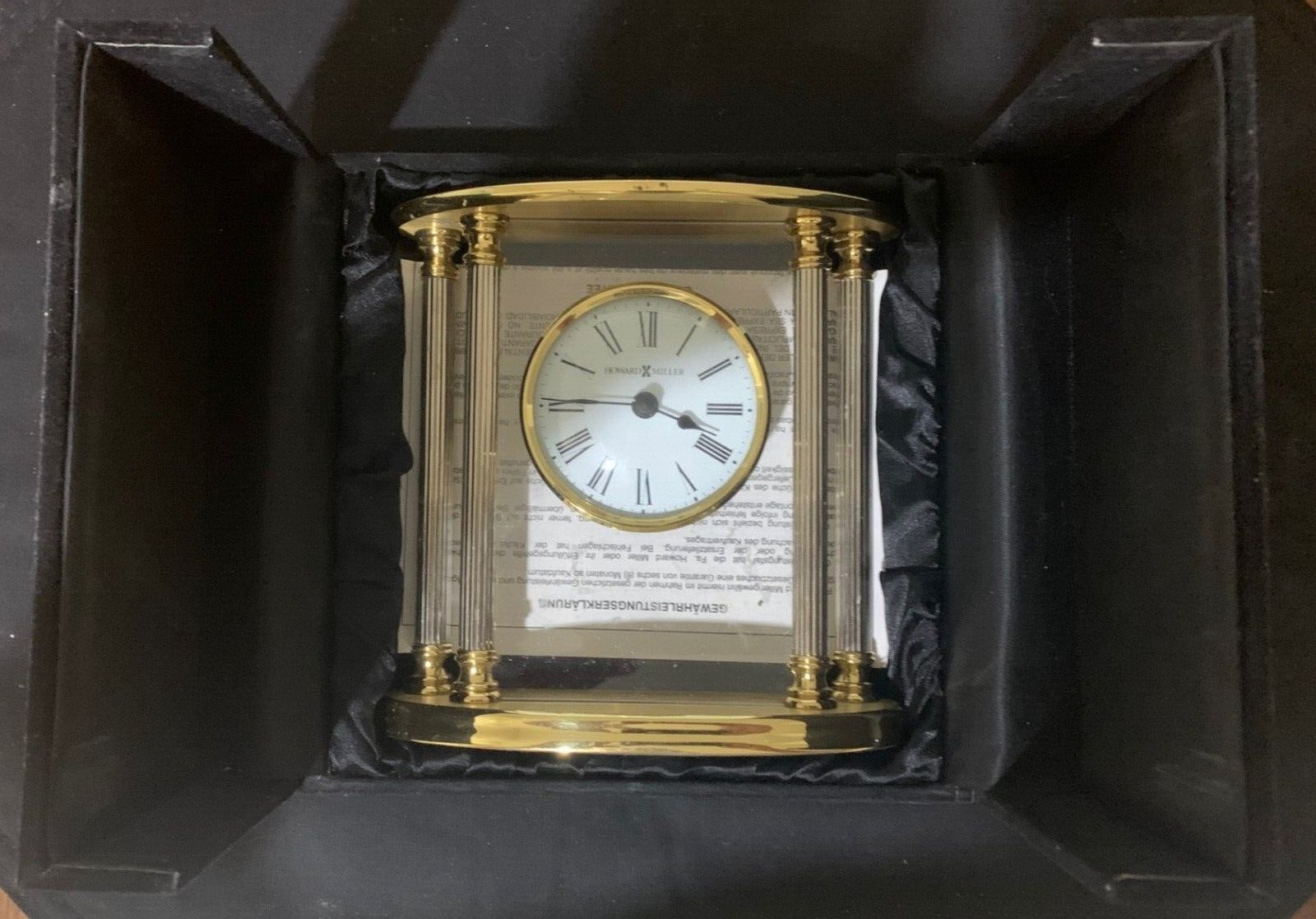 Howard Miller Brass New Orleans Desk Table Mantel Quartz Clock #645-217 5.5”H