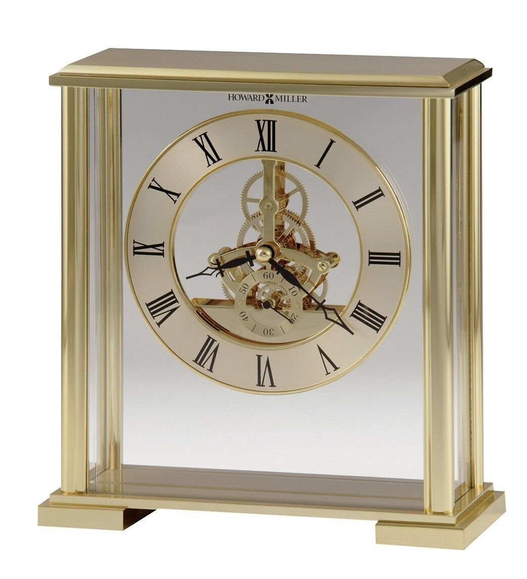 Howard Miller Fairview Table Clock 645622 Clear Acrylic Elegant Quartz Clock