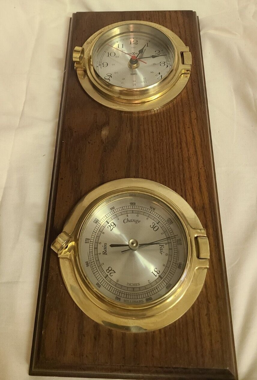 Howard Miller Nautical Wall Clock Barometer Mounted