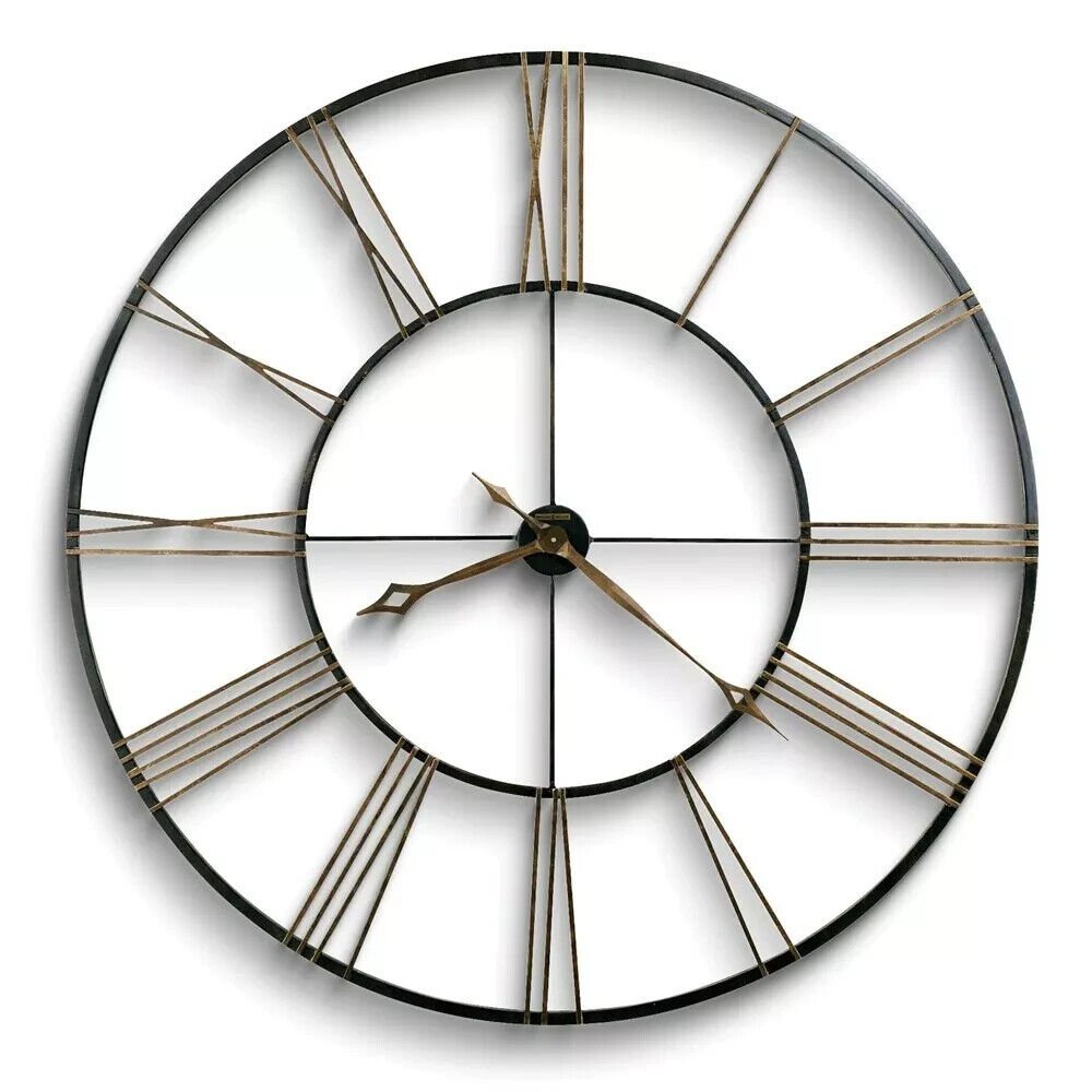 Howard Miller Postema Large 49" Wall Clock. Quartz Movement. Solid Iron Frame