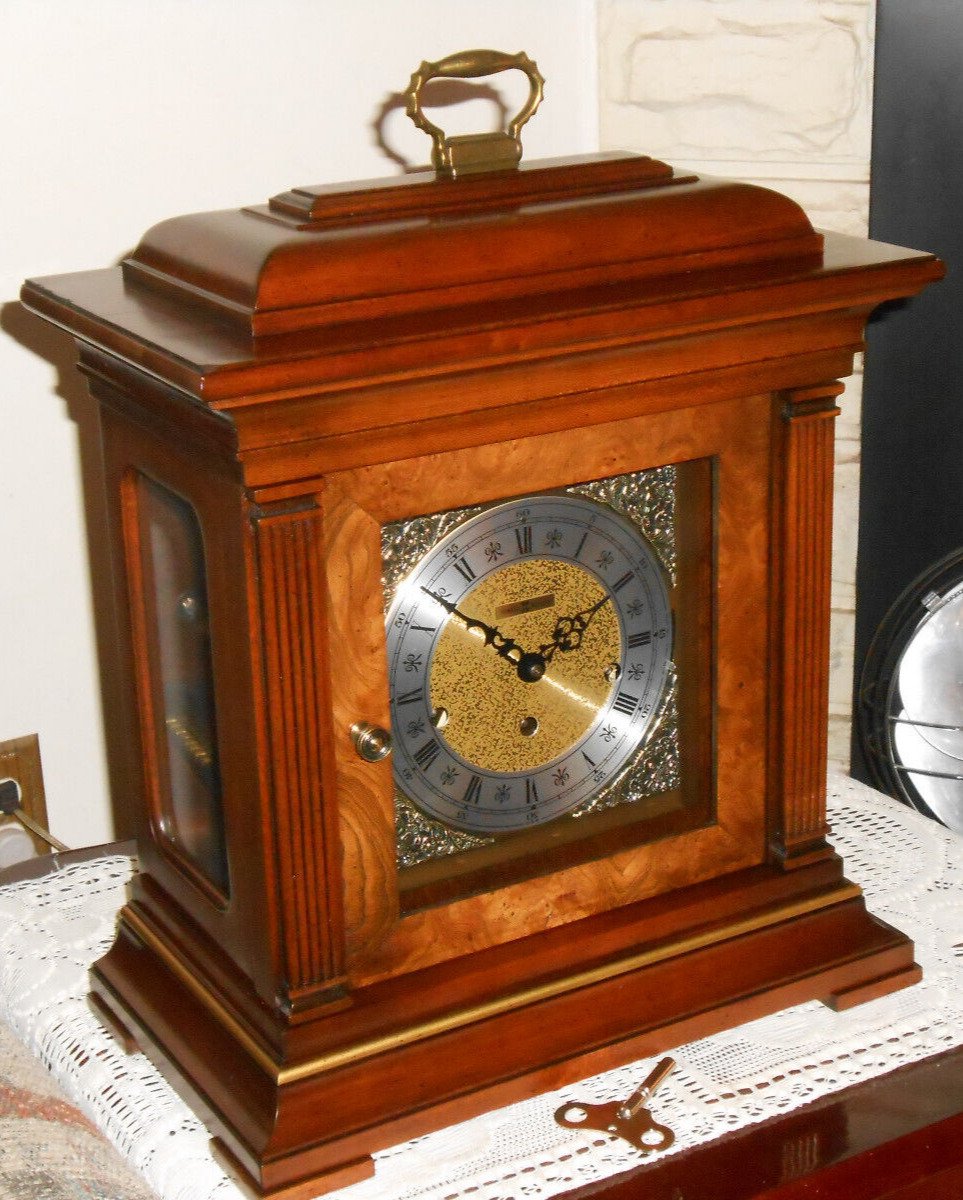 Howard Miller Tompion 612-436 TRIPLE CHIME KEY WIND 8-DAY MANTEL CLOCK! GORGEOUS