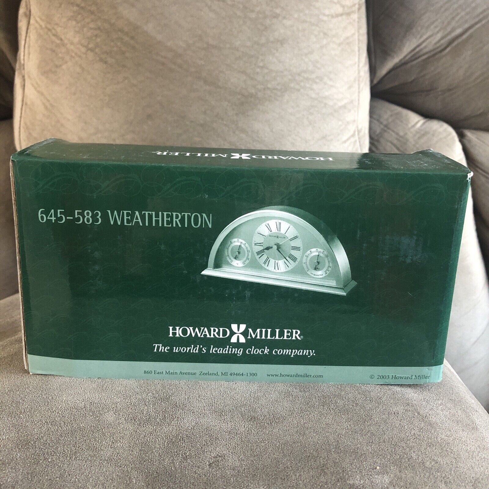 Howard Miller Weatherton Weather Maritime Table Alarm Clock 645-583 Silver NIB