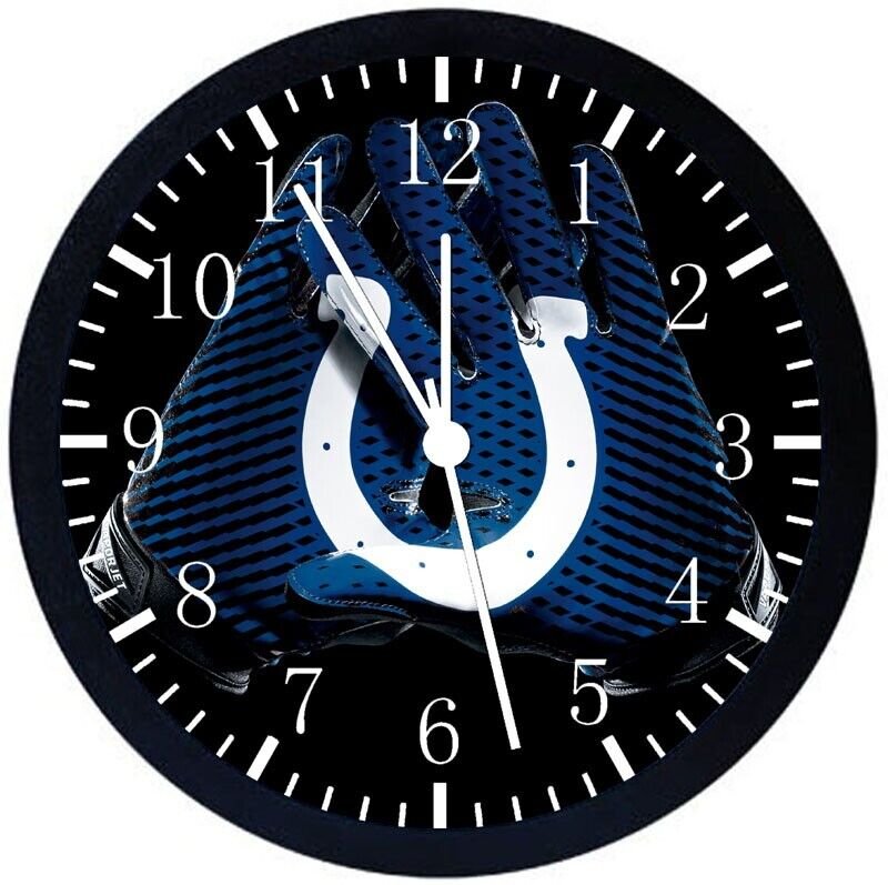 Indianapolis Colts Wall Clock 12" Large Personalized option adding names F128