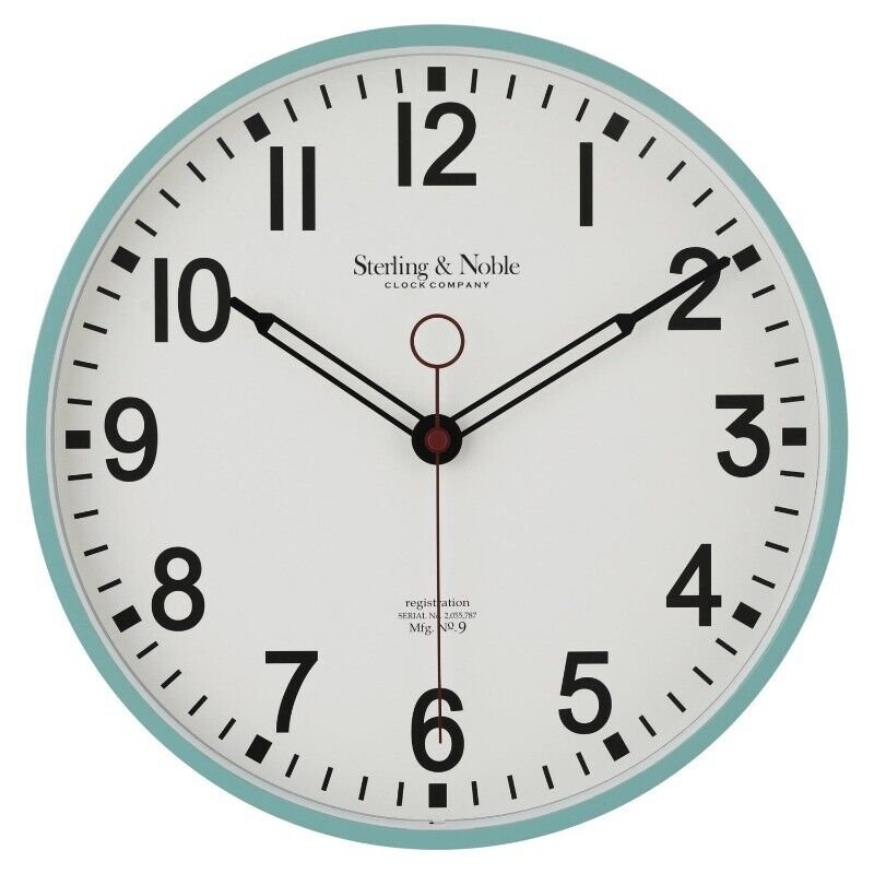Indoor 11.5" Analog Wall Clock Schoolhouse Arabic Retro Standard Strong Green