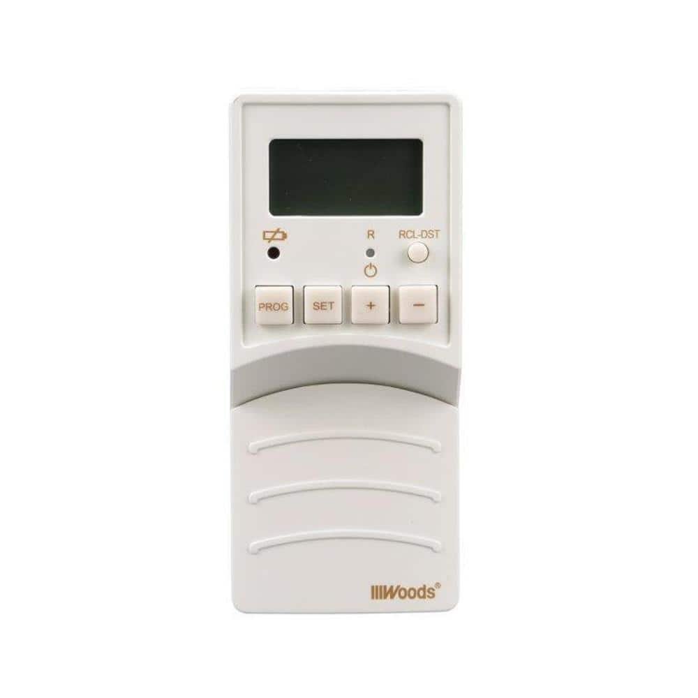 Indoor Flip-Switch Battery Operated Digital Light Switch Timer, White
