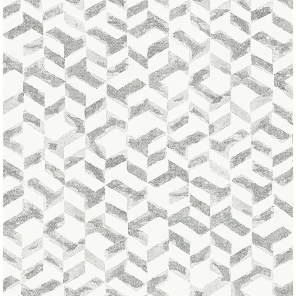 Instep Platinum Abstract Geometric Paper Strippable Roll (Covers 56.4 sq. ft.)