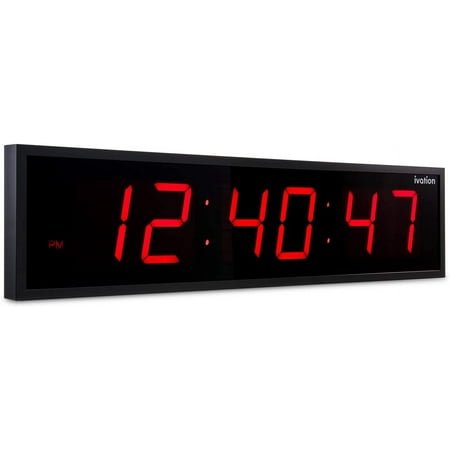 Ivation Huge 24 Inch Large Big Oversized Digital LED Wall Clock