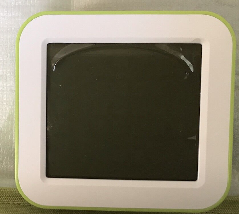 JCC Smart Sensor Square Alarm Clock, Calender, Thermometer, Green