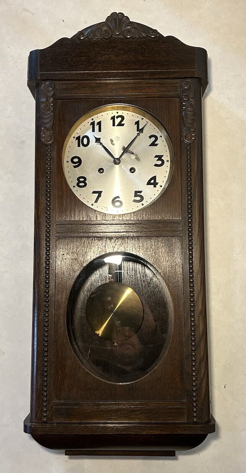 Junghans German Vienna Art Deco Box Regulator Wall Clock