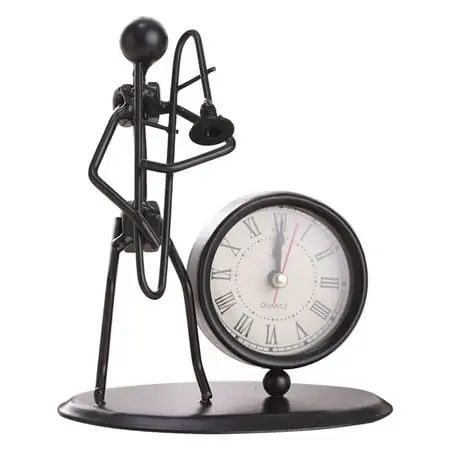 KCZQLHM Creative Iron Stainless Steel Small Desk Clock Iron Retro Personality Clock Gift Birthday Gift Iron KCZQLHM Creative Iron Stainless Steel Small Desk Clock Iron Retro Personality Clock Gift Birthday