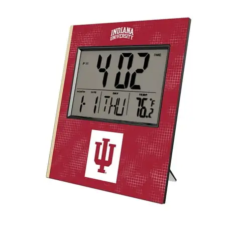 Keyscaper Indiana Hoosiers Cross Hatch Digital Desk Clock photo Keyscaper Indiana Hoosiers Cross Hatch Digital Desk Clock featured image