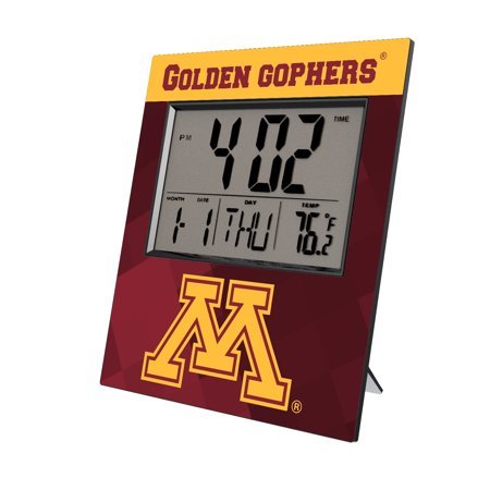 Keyscaper Minnesota Golden Gophers Color Block Digital Desk Clock