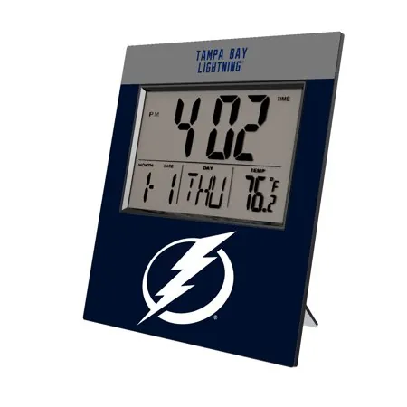 Keyscaper Tampa Bay Lightning Color Block Digital Desk Clock photo