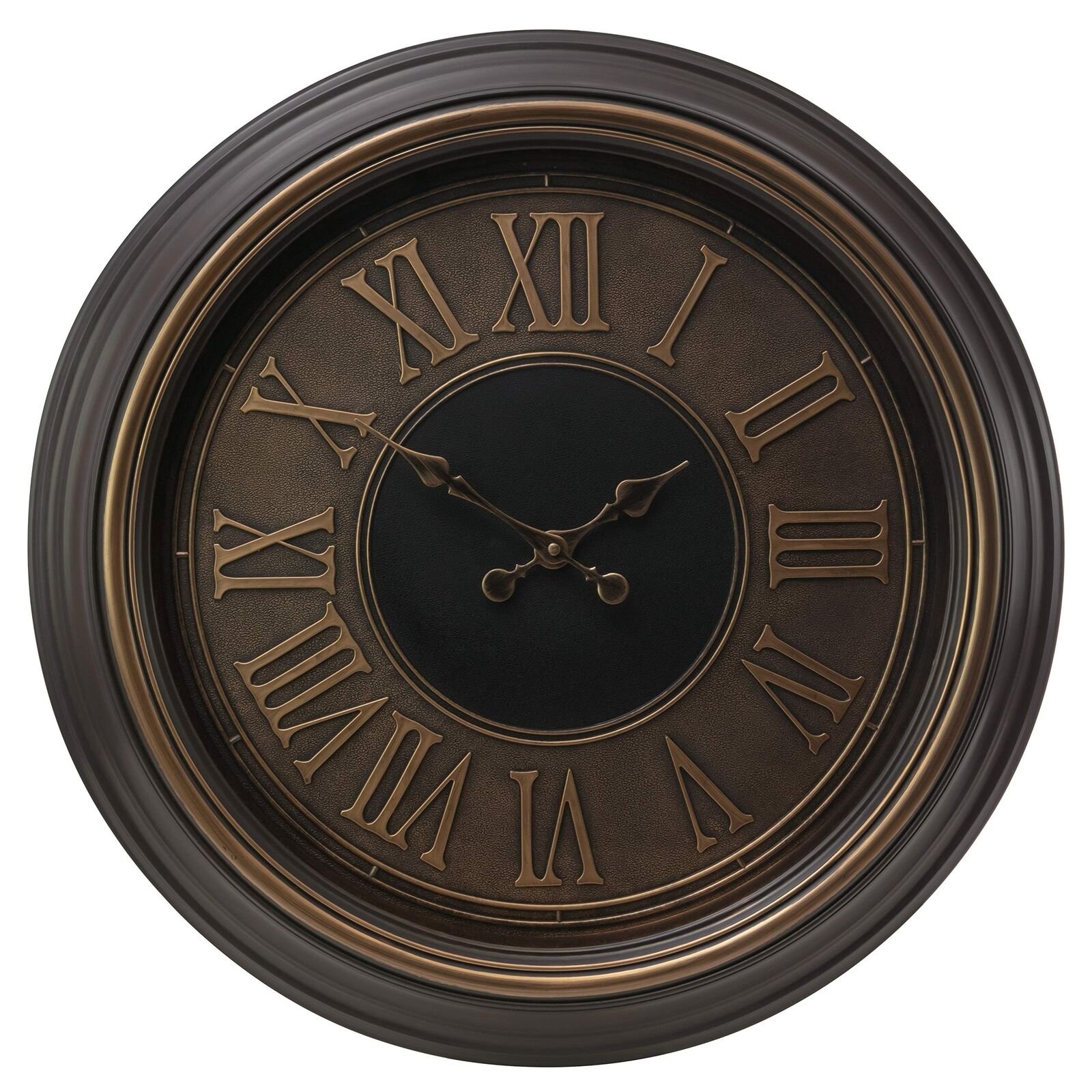 Kiera Grace Wall Clock 23 Inch Genoa Oversized Antique Bronze Wall Clocks