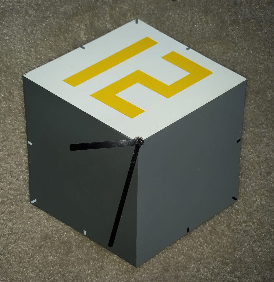 Kikkerland cube hexagonal wall clock