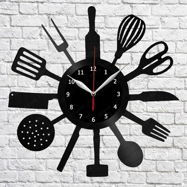 Kitchen Vinyl Record Wall Clock Home Decor Fun Gift Art Home Decor 12" 30cm 234