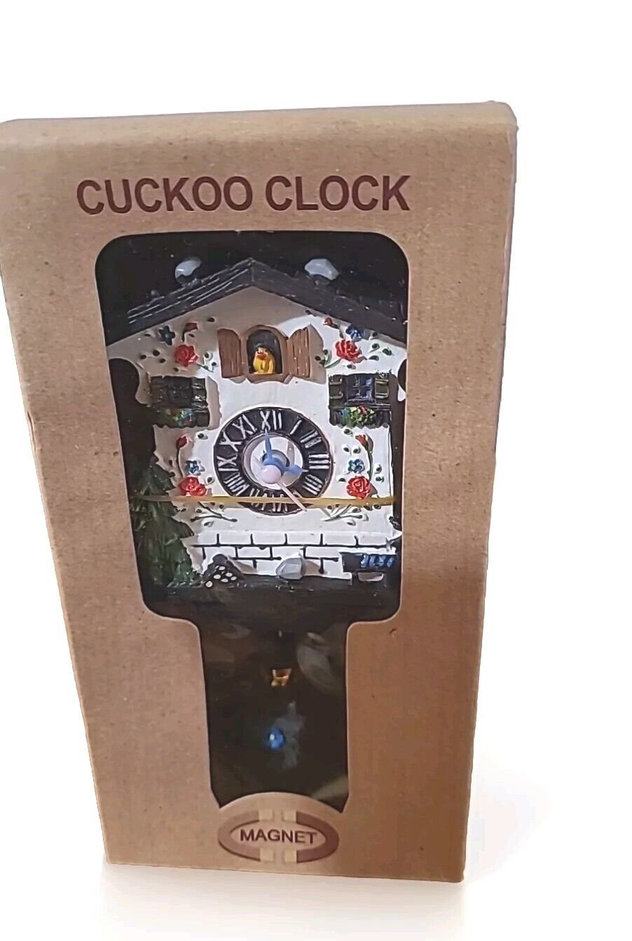 Kuckucksuhr Mini Cuckoo Clock Magnet Battery Operated In Box