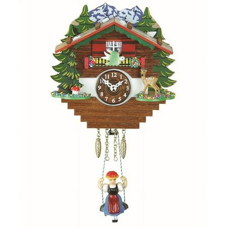 Kuckulino Black Forest Clock Swiss House with quartz movement and cuckoo chime TU 2007 SQ