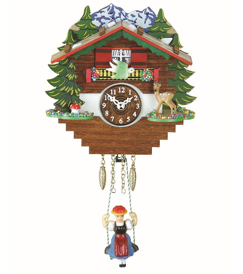 Kuckulino Black Forest Clock Swiss House with quartz movement a.. TU 2007 SQ NEW