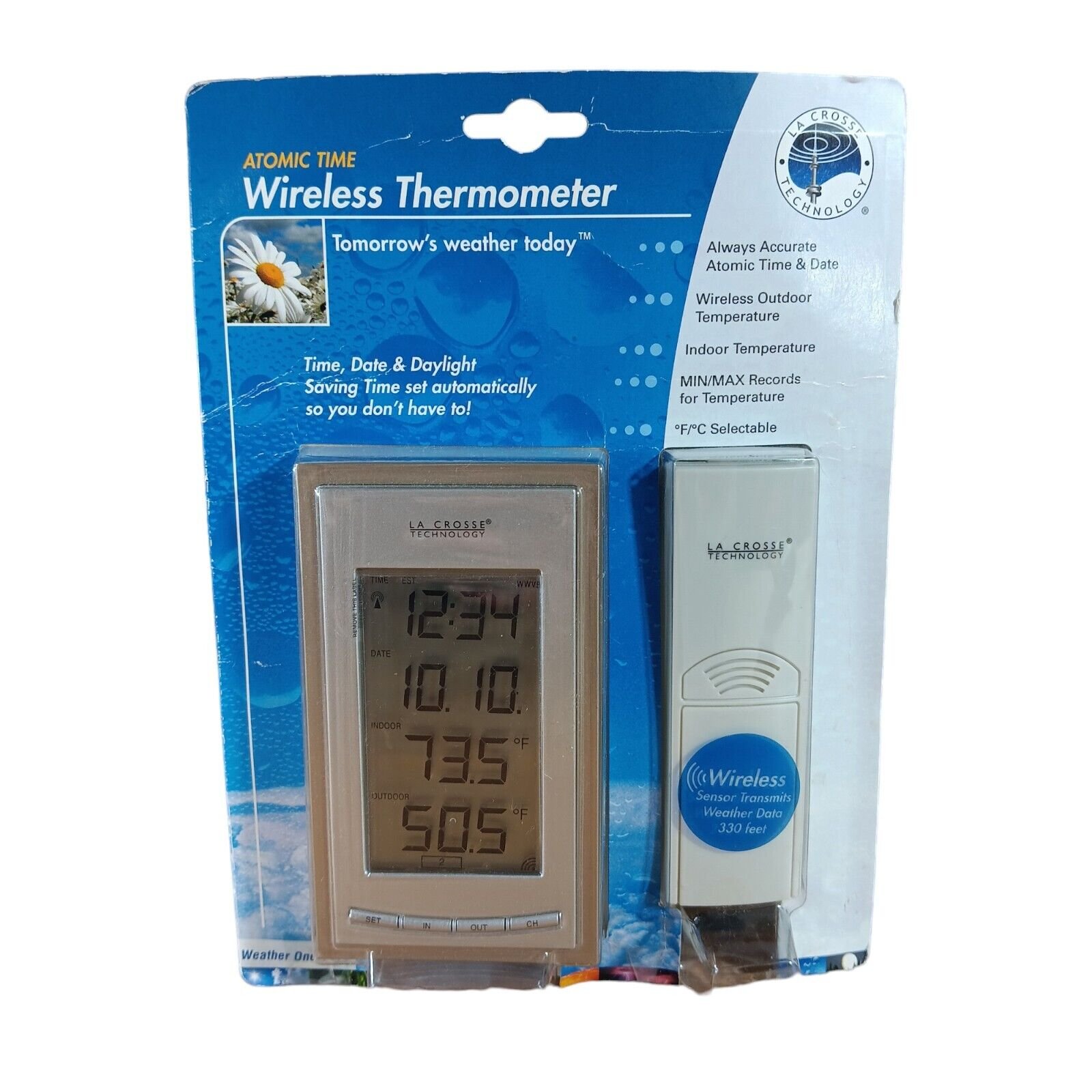 La Crosse Technologies Wireless Thermometer with Clock Model Weather One 9013