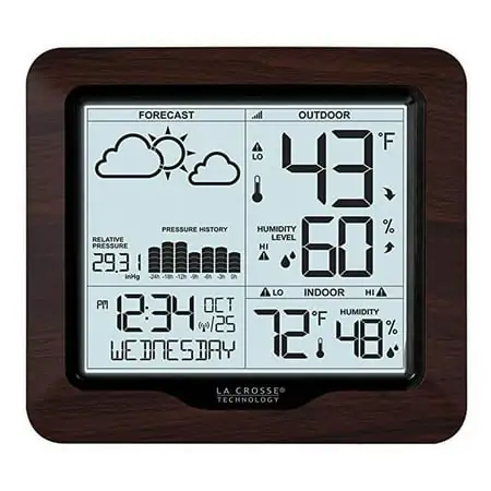 La Crosse Technology 308 1417 BL Backlight Wireless Forecast Station with Pressure History photo