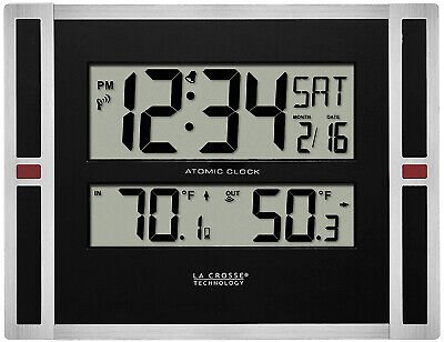 La Crosse Technology 513-149 11in WWVB Digital Clock with temperature