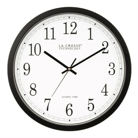 La Crosse Technology WT-3143A-INT 14-Inch Atomic Wall Clock, Black, Pack of 5