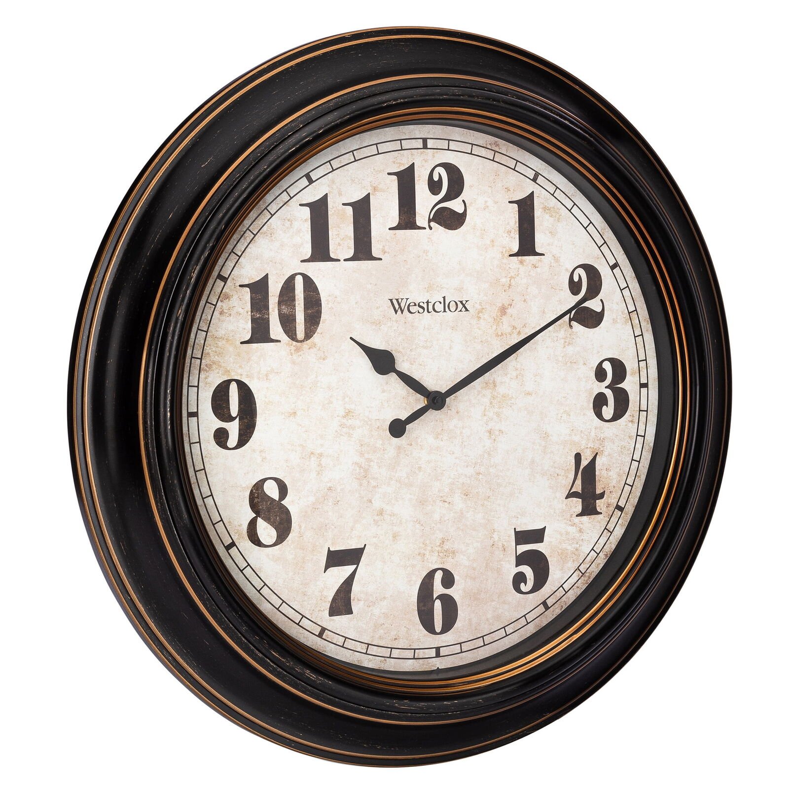 Large 24" Round Oversized Wall Clock Classic Analog Quartz Accurate Clock, Brown