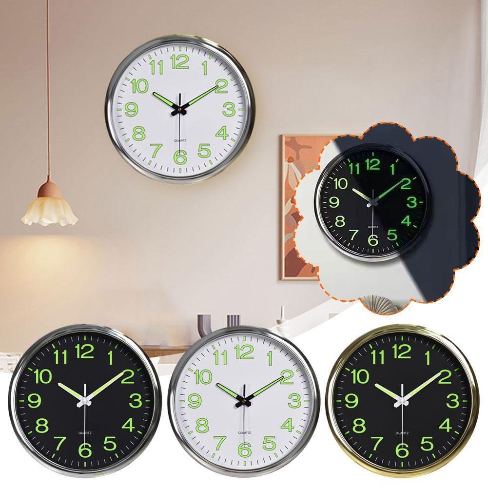 Large Luminous Wall Clocks Glow In The Dark Silent Home Digital Clock Decor