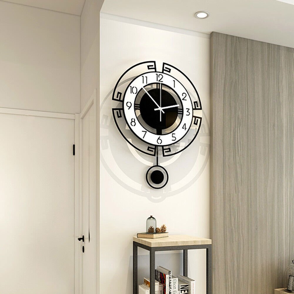 Large Swing Wall Clocks Modern Nordic Fashion Silent Pendulum Clock Living Room
