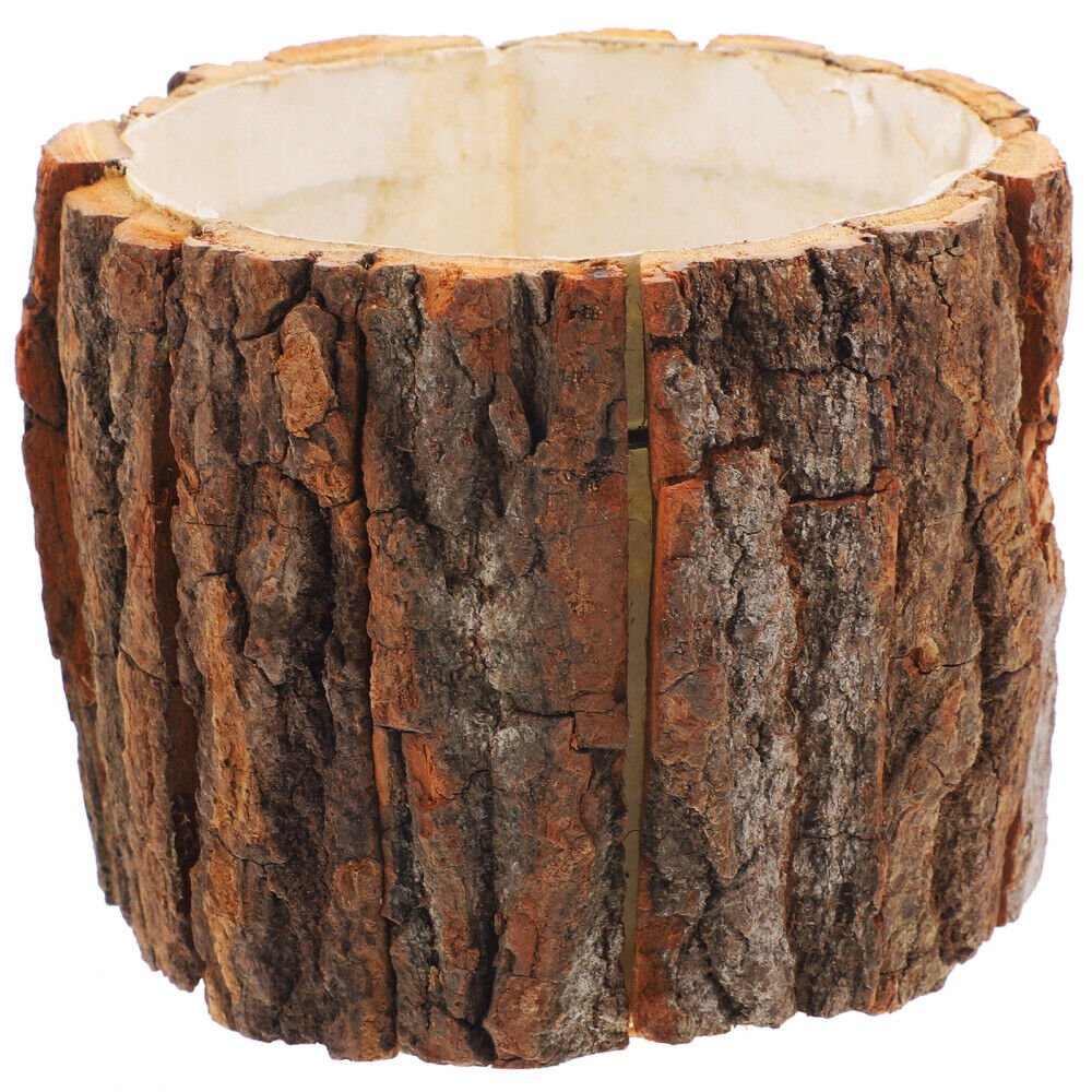 Large Tree Stump Planter Trunk Pot Jars Desk Decor Bark Fountain
