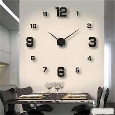 Large Wall Clock 3D Luminous Frameless Wall Clocks Digital Clock Wall Stickers S