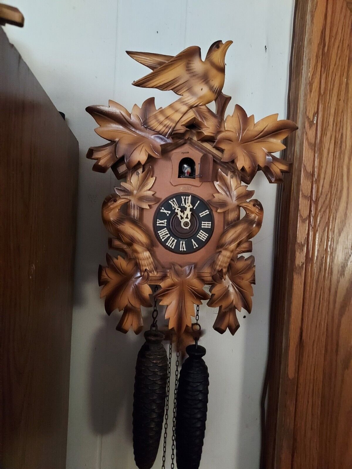 Large. W. Germany Cuckoo Clock 8 Day Keeps Great Time. Cuckoo Clean Sounds