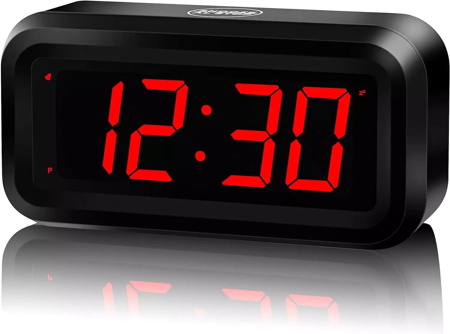 LED Digital Alarm Clock Battery Operated Only Small for Bedroom/Wall/Travel