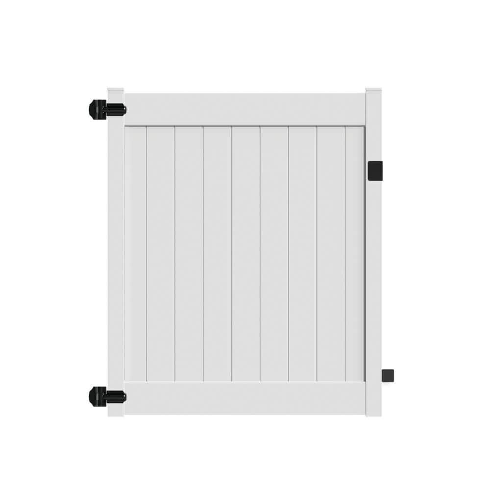 Linden 5 ft. W x 6 ft. H White Un-Assembled Vinyl Fence...