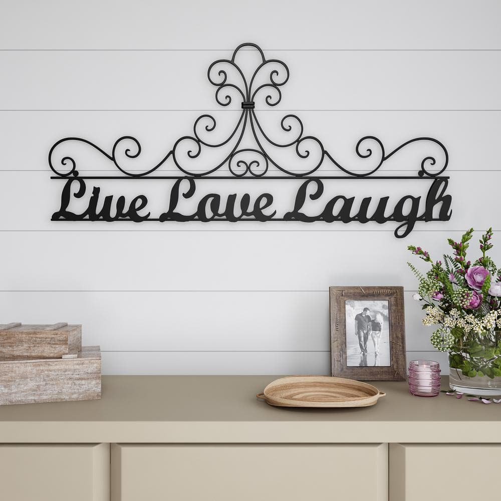 Live Laugh Love Metal Cutout Sign