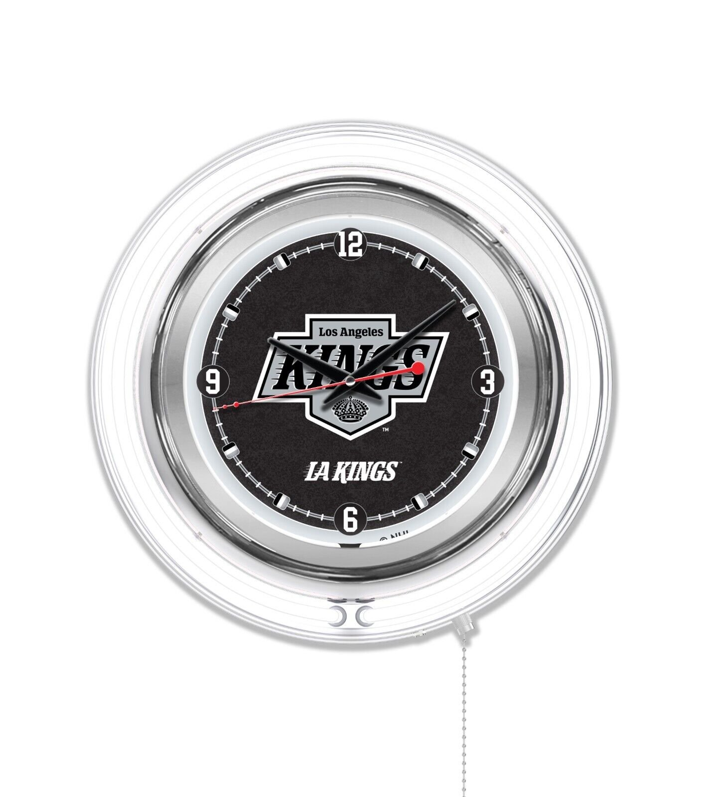 Los Angeles Kings Clock w/ Double Neon Ring