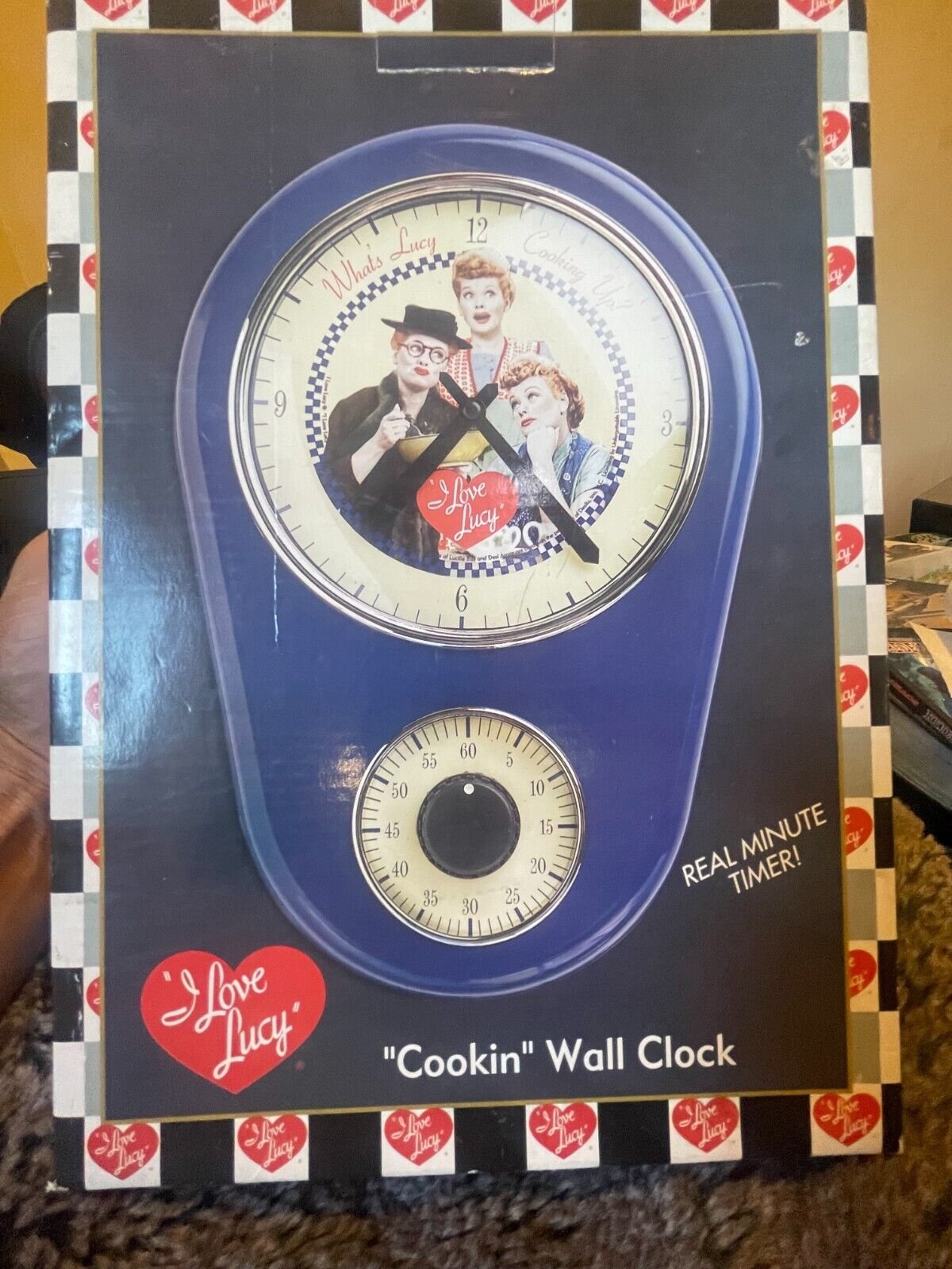 Lucille Ball I Love Lucy Wall Clock with Cook Timer What's Lucy Cooking Up