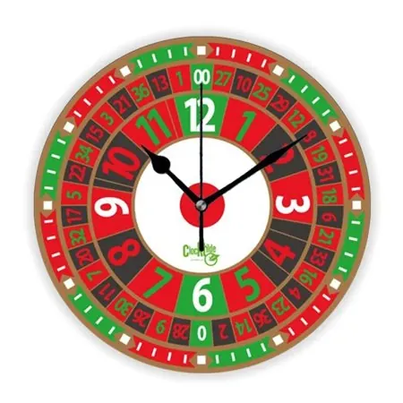 Luxury Metallic Gold Las Vegas Man Cave Game Wall Clock for Casino Poker Roulette Large Wall Watch