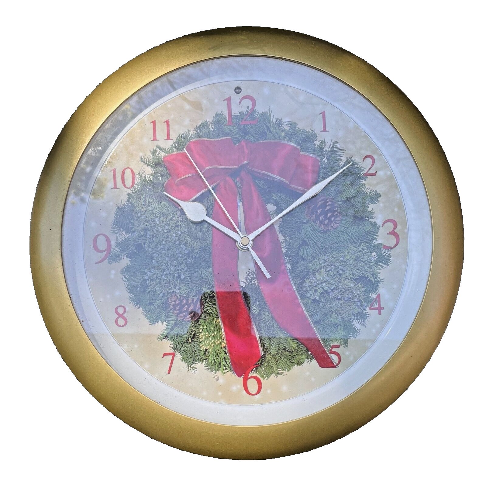 Mark Feldstein Holiday Christmas Melody Musical Wall Clock 12 Carols Large